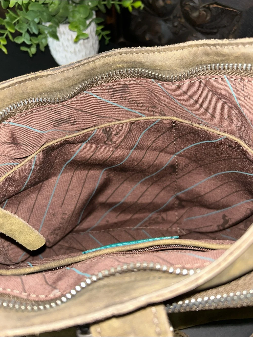 Montana West Taupe/Brown Suede Braided Crossbody Bag